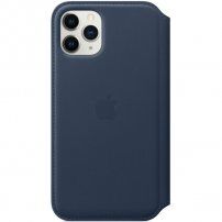 Apple Folio eredeti bőr borító -- iPhone 11 Pro - mélytengeri kék