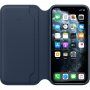 Apple Folio eredeti bőr borító -- iPhone 11 Pro - mélytengeri kék