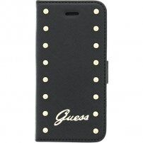 Guess Studded Folio flip cover borító - iPhone 6 Plus / 6S Plus - fekete