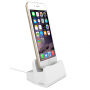 Univerzális dokkoló állomás és állvány lightning konektorral Apple iPhone / iPad / AirPods / Magic Mouse készülékekhez - ezüst