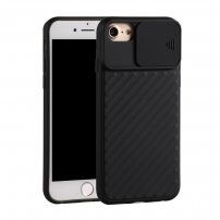 Tok kihúzható kamera lencse tokkal - iPhone 6 Plus / 6S Plus / 7 Plus / 8 Plus - fekete