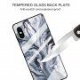 Tok üveg hátsó résszel - iPhone X / XS - szürke márvány