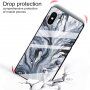 Tok üveg hátsó résszel - iPhone X / XS - szürke márvány