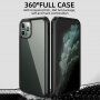 Ipaky védő tok műanyagból és edzett üvegből - iPhone 11 Pro Max - fekete