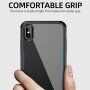 Ipaky tok üveg hátsó résszel a szélek védelmére - iPhone X / XS - fekete