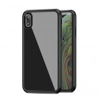 Ipaky tok üveg hátsó résszel a szélek védelmére - iPhone XR - fekete