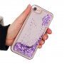 Tok mozgó csillámokkal - iPhone 6 / 6S / 7 / 8 / SE (2020/2022) - lila