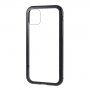 Teljes borító edzett üvegből és fém kerettel - iPhone 11 - fekete