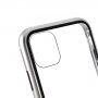 Teljes borító edzett üvegből és fém kerettel - iPhone 11 Pro - ezüst