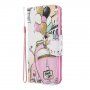 Flip cover tok - rózsaszín retró autó - iPhone 7 / 8 / SE (2020/2022) - színes