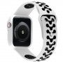Védő tok szilikonpánttal - Apple Watch 40mm - fehér-fekete
