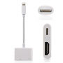 Redukció lightning konektor HDMI-vel és Lighting nőstény iPhone / iPad - fehér