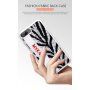 Ipaky stílusos tok textil felülettel - iPhone 6 Plus / 7 Plus / 8 Plus - szürke-narancssárga
