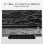 Ipaky stílusos tok textil felülettel - iPhone 6 Plus / 7 Plus / 8 Plus - szürke-narancssárga