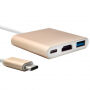 3az1-ben adapter USB-C a HDMI + USB 3.0 + USB-C - iPad / MacBook készülékre - arany