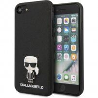 Karl Lagerfeld Saffiano Iconic tok - iPhone 7 / 8 / SE (2020/2022) - fekete