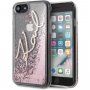 Karl Lagerfeld Signature Glitter tok - iPhone 7 / 8 / SE (2020/2022) - rózsaszín-arany