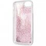 Karl Lagerfeld Signature Glitter tok - iPhone 7 / 8 / SE (2020/2022) - rózsaszín-arany