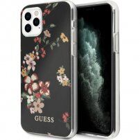 Guess Flower Shiny N.4 tok - iPhone 11 Pro Max - fekete