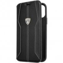 Lamborghini Huracan eredeti bőr borító - iPhone 11 - fekete