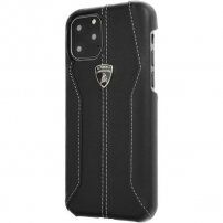 Lamborghini Huracan eredeti bőr tok - iPhone 11 Pro Max - fekete