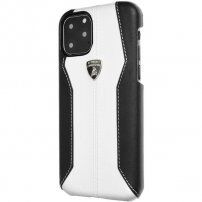 Lamborghini Huracan eredeti bőr tok - iPhone 11 Pro Max - fehér