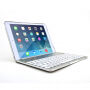 WITSPAD alumínium tok háttérvilágítású Bluetooth billentyűzettel iPad 9,7" (2017/2018) / Pro 9,7" / Air 1 / 2 - ezüst
