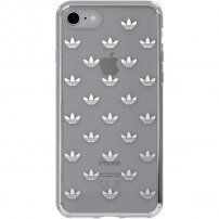 Adidas eredeti átlátszó tok logóval - iPhone 6 / 6S / 7 / 8 / SE (2020/2022) - ezüst