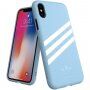Adidas eredeti tok textil felülettel - iPhone X / XS - világoskék