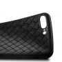 BENKS műanyag védőfedél fonott bőr stílusban iPhone 8 Plus / 7 Plus - sötétkék