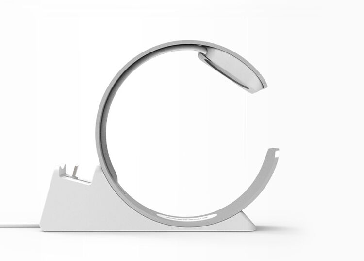 Elegáns alumínium állvány / dokkoló állomás - Apple Watch / iPhone - ezüst