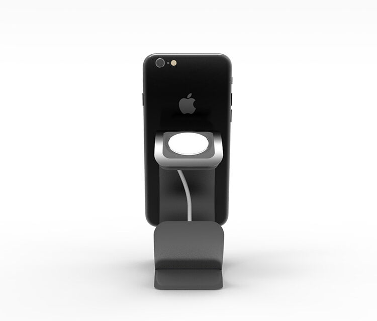Elegáns alumínium állvány / dokkoló állomás - Apple Watch / iPhone - ezüst
