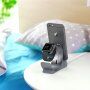 Elegáns alumínium állvány / dokkoló állomás - Apple Watch / iPhone - ezüst