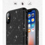 BENKS műanyag fedél esés elleni védelemmel gyémánt mintával iPhone XS / iPhone X - fekete