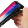 BENKS műanyag fedél esés elleni védelemmel gyémánt mintával iPhone XS / iPhone X - fekete