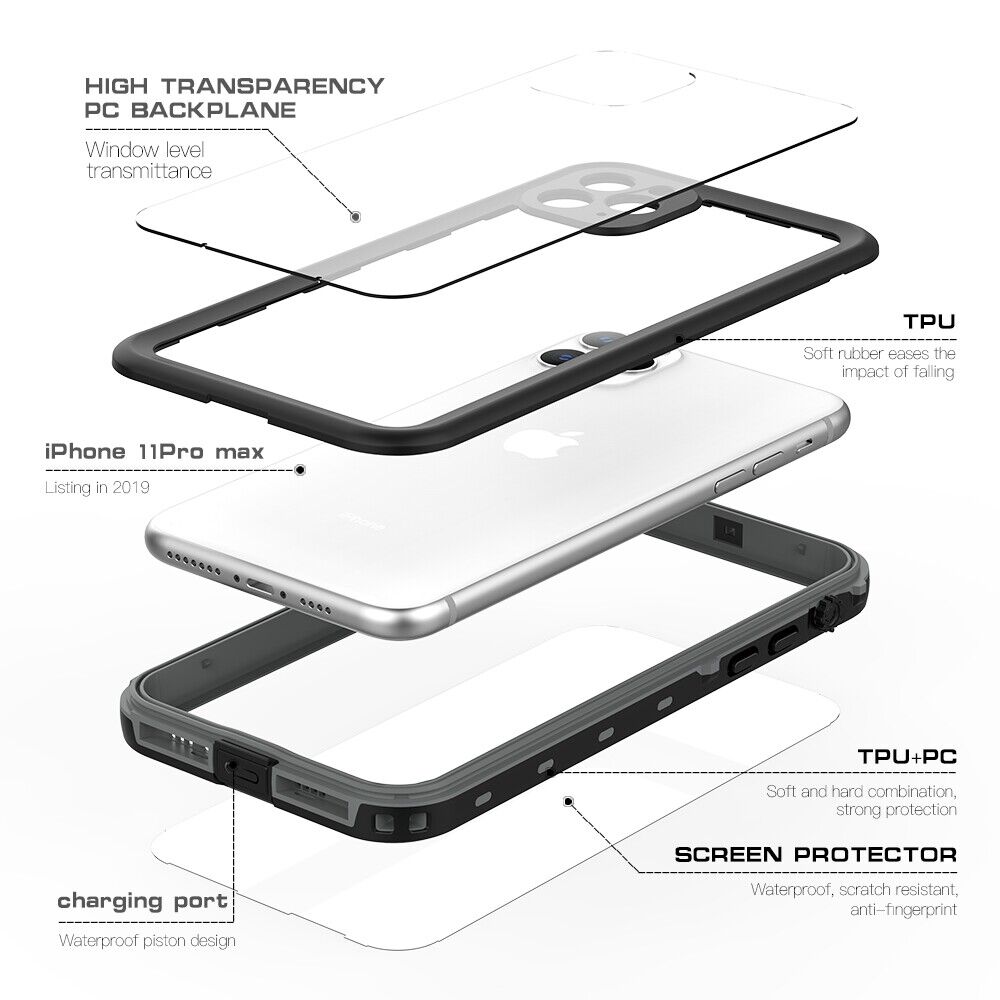 RedPepper ütésálló vízálló tok - iPhone 11 Pro Max - fekete