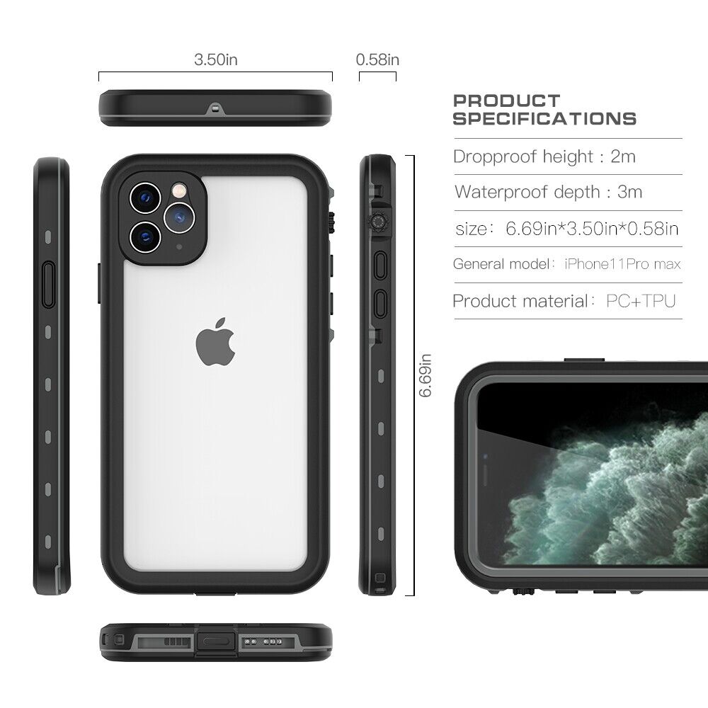 RedPepper ütésálló vízálló tok - iPhone 11 Pro Max - fekete