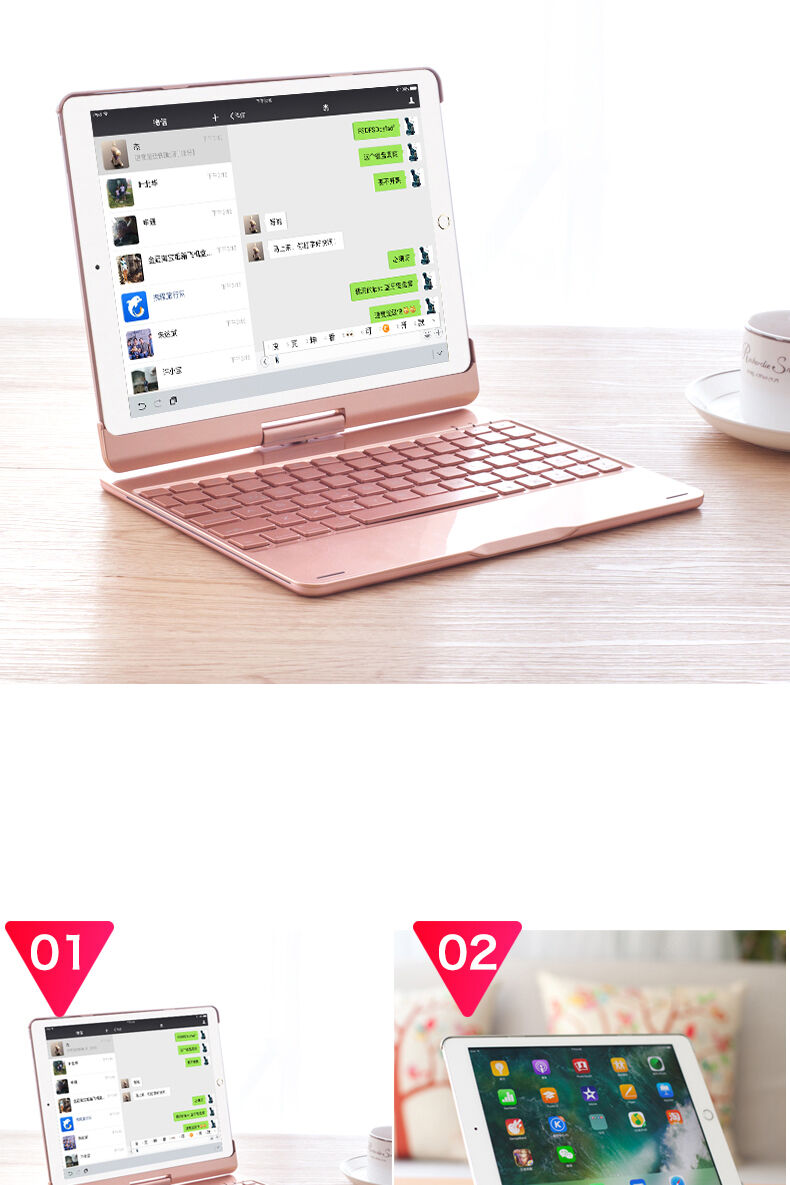 Elforgatható tok billentyűzettel iPad 9,7
