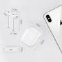 i18 TWS vezeték nélküli fülhallgató töltő borítóval Apple eszközökhöz - fekete