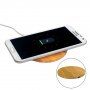 Luxus Qi vezeték nélküli töltő bambuszból iPhone / 8 / 8 Plus - kerek