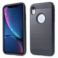 Tok csiszolt textúrával iPhone XR - fekete