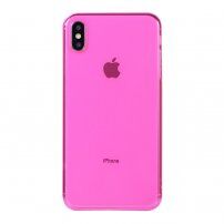 Transzparens tok puha műanyagból - iPhone XS Max - fukszia