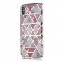 Tok márvány mintával és fémráccsal - iPhone X / XS - rózsaszín-fehér