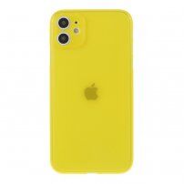 Ultra vékony matt tok tartós műanyagból - iPhone 11 - sárga