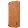 Nillkin Qin flip cover borító PU műbőrből - iPhone 5 / 5S / SE (2016) - barna
