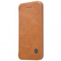 Nillkin Qin flip cover borító PU műbőrből - iPhone 5 / 5S / SE (2016) - barna