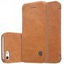 Nillkin Qin flip cover borító PU műbőrből - iPhone 5 / 5S / SE (2016) - barna