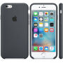 Eredeti szilikon fedél Apple iPhone 6S Plus készülékre - szénszürke