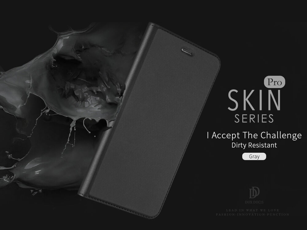 DUX DUCIS flip cover borító - iPhone 6 Plus / 6S Plus - sötétszürke