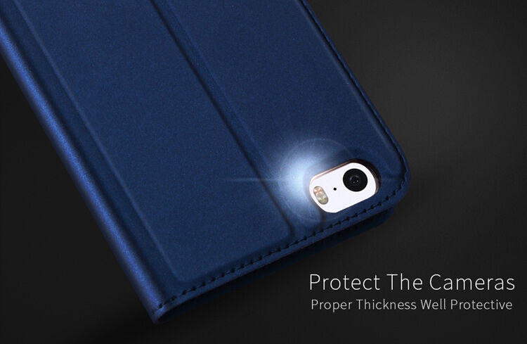 DUX DUCIS flip cover borító - iPhone 5 / 5S / SE (2016) - sötétkék